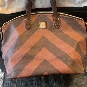 Dooney and Bourke Pebble Grain Zip Zip Satchel